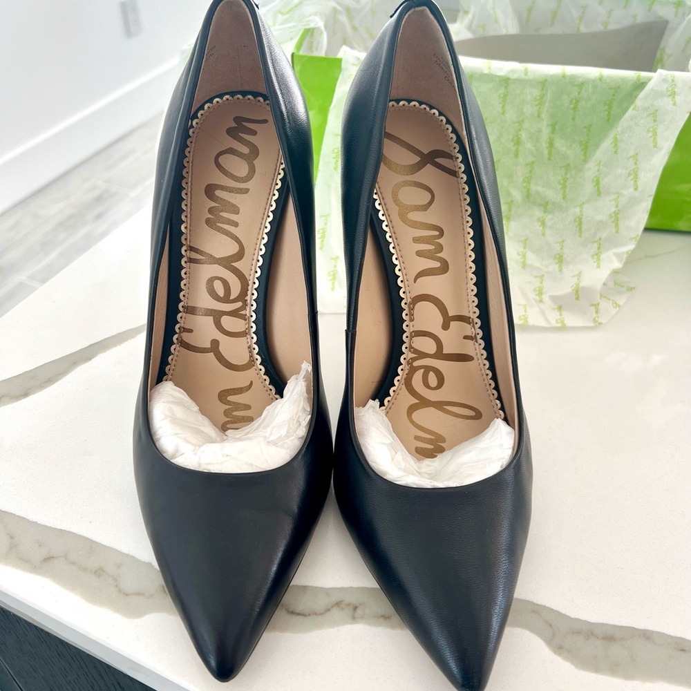 Sam Edelman Black Danna Pointed Toe Heel ✨